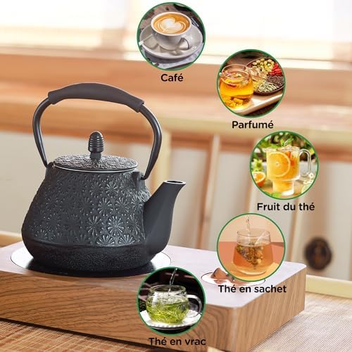 Vue 3 de Theiere En Fonte Ml