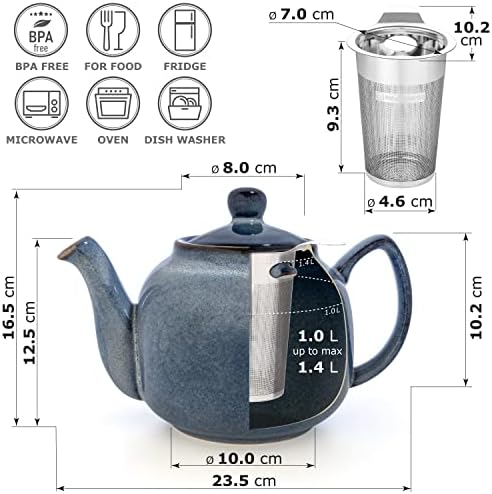 Vue 3 de Theiere Bristol Glacure