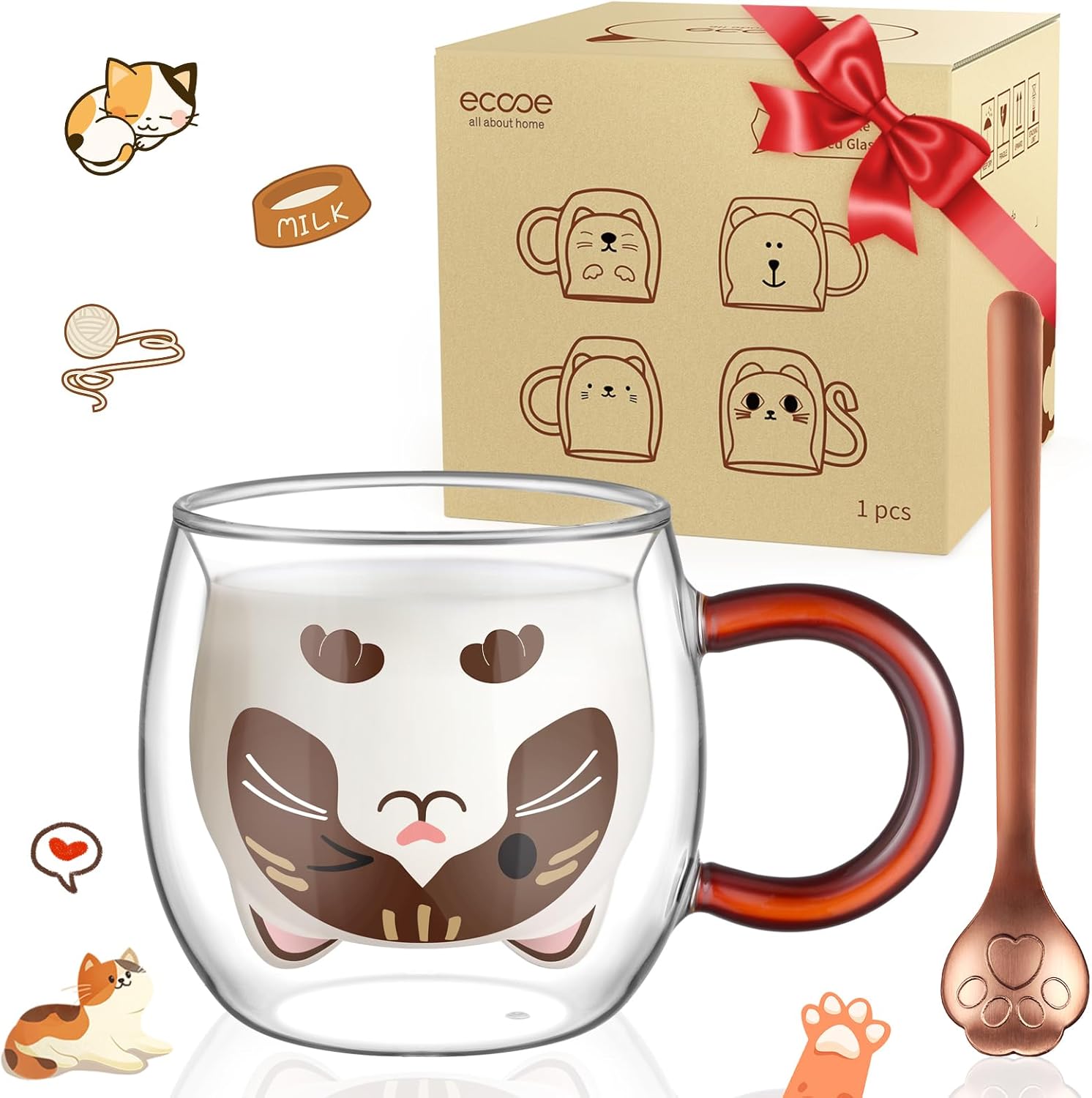 Ecooe Tasse Chat Tasse