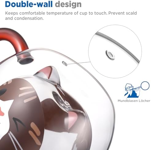 Vue 3 de Ecooe Tasse Chat Tasse