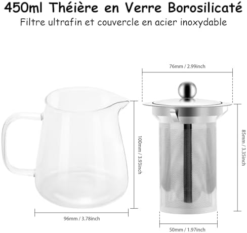 Vue 2 de Theiere Avec Infuseur Ml