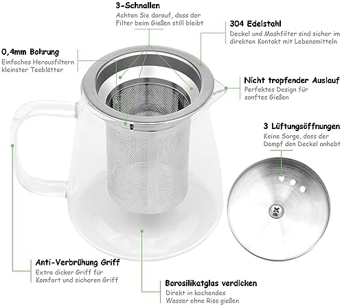 Vue 4 de Theiere Avec Infuseur Ml