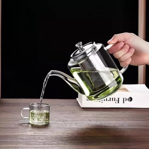 Vue 5 de Theiere En Verre Transparent