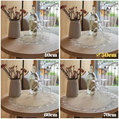 Vue 3 de Napperon Rond En Lin