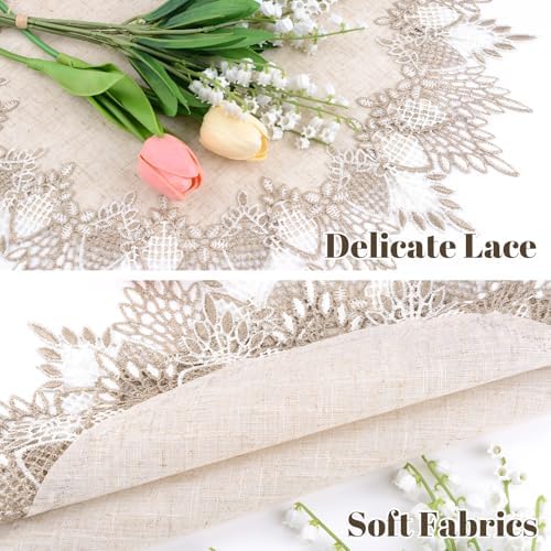 Vue 4 de Napperon Rond En Lin