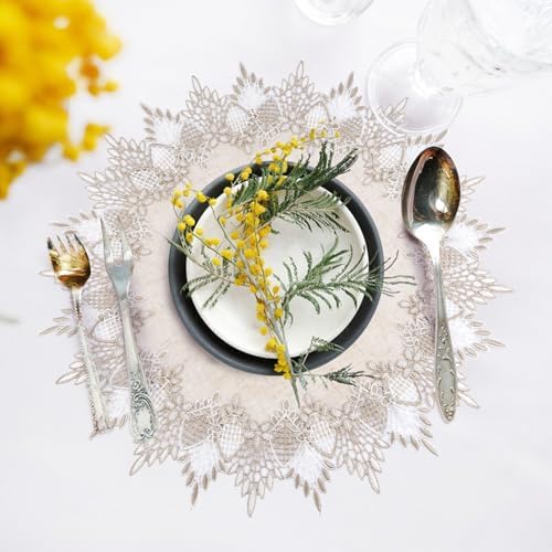 Vue 6 de Napperon Rond En Lin