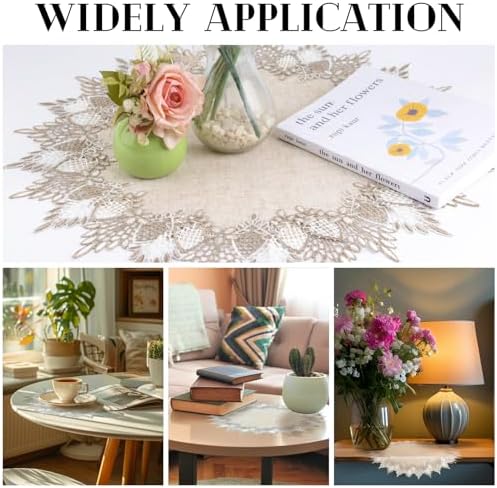 Vue 7 de Napperon Rond En Lin