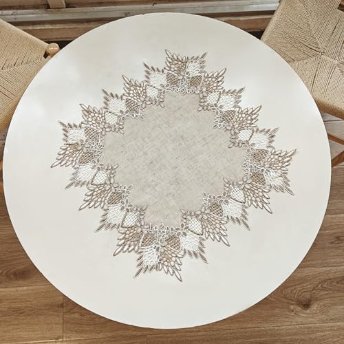 Vue 2 de Nappe Carree En Lin