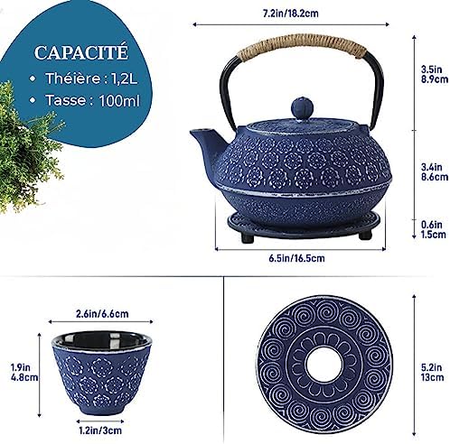 Vue 2 de Ensemble Theiere En Fonte