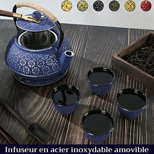 Vue 4 de Ensemble Theiere En Fonte