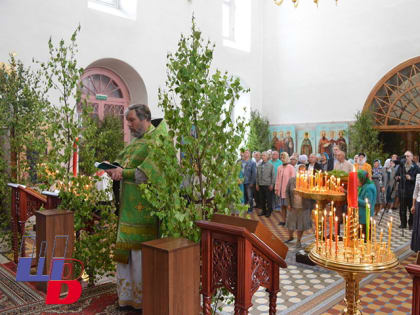 В д. Ивашково горокруга Шаховская прошло богослужение в День Святой Троицы