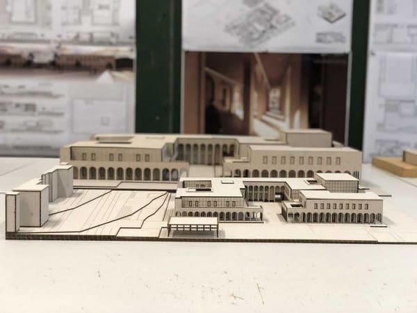 Maquete do Projecto de arquitectura de Centro Cultural da cabo-verdiana Débora Costa para trabalho de final de curso onde obteve a nota maxima