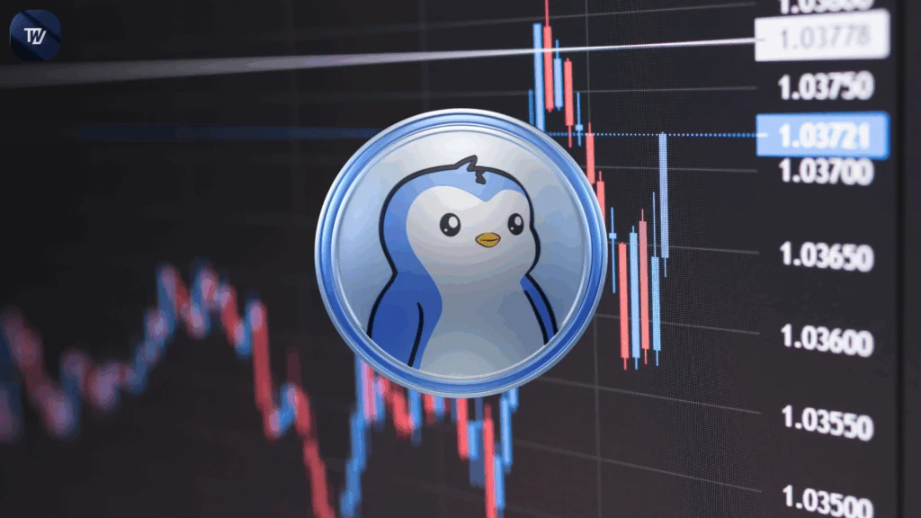 PENGU Weakens As Pennant Break Signals Drop Toward
