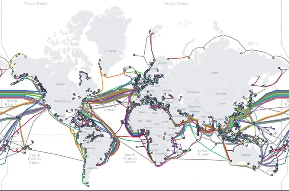 Undersea cable map