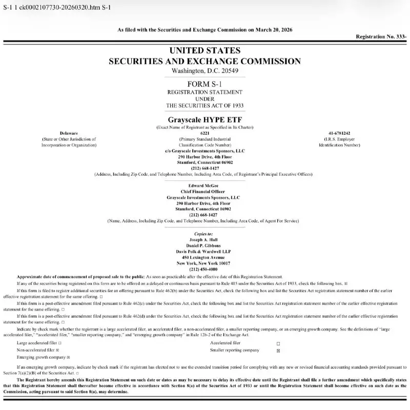 REGISTRATION HYPE ETF