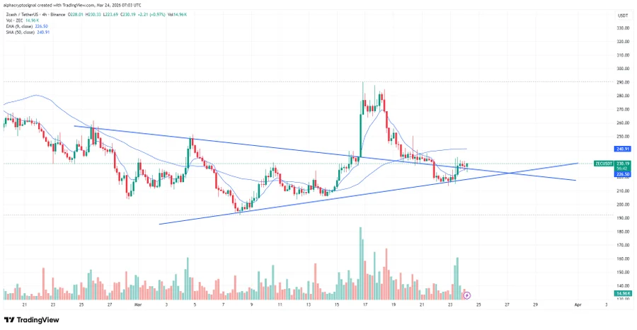 Zcash price analysis