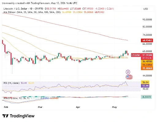 Litecoin Price Momentum Begins Cooling Near Resistance