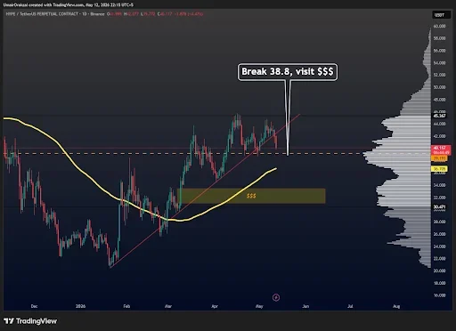 HYPE Price Faces Pressure After Trendline Collapse