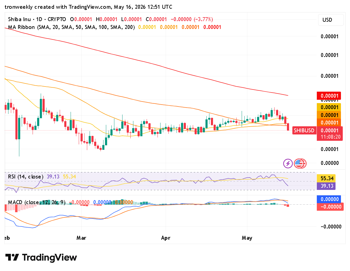 Shiba Inu Price Shows Weak Momentum in Indicators