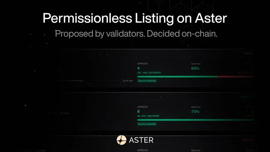 Aster introduces on-chain listing governance