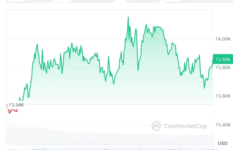 BTC price chart