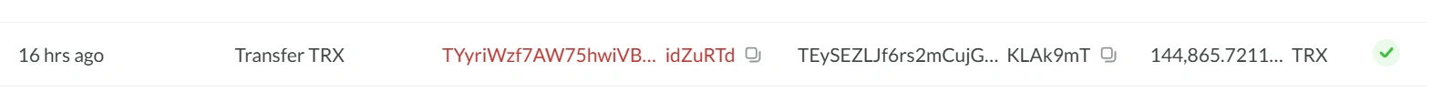 TRX institutional accumulation