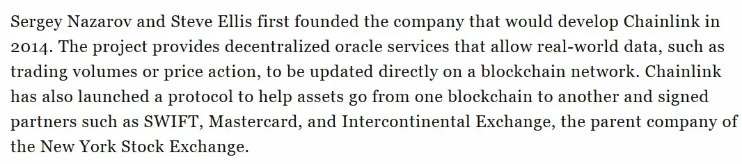 Fortune recognizes Chainlink’s industry position