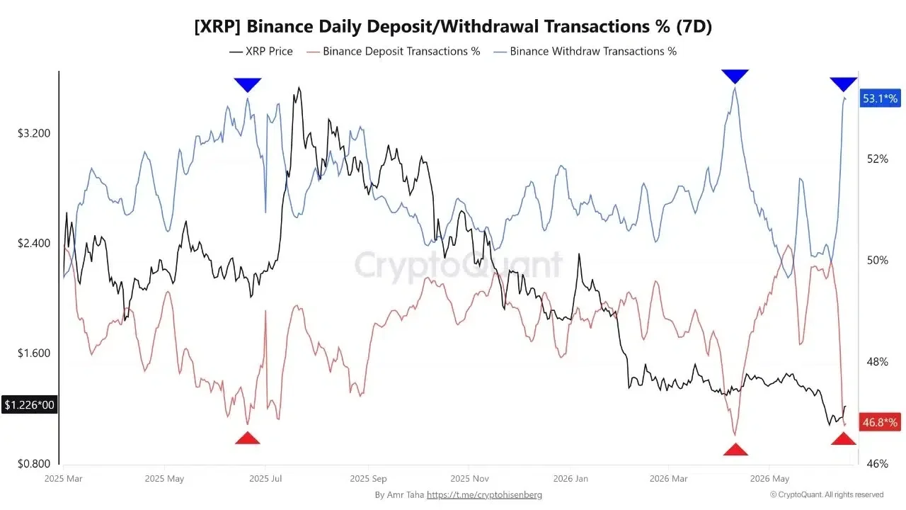 XRP Exchange Flow Pattern