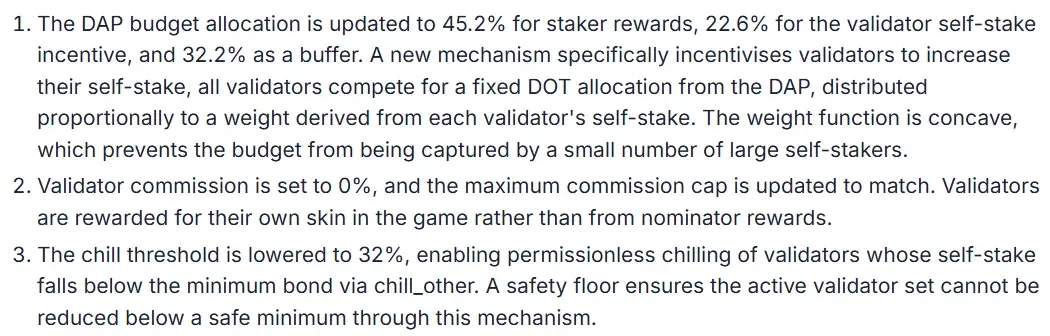 Polkadot introduces 10,000 DOT validator stake incentives