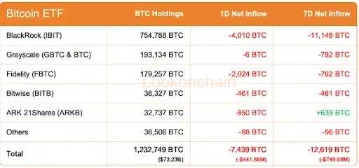 ETF Outflows Add to Market Pressure