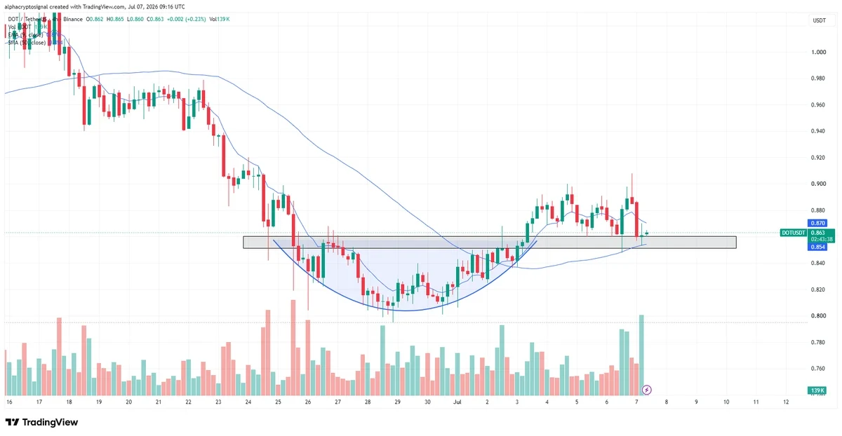 DOT price chart