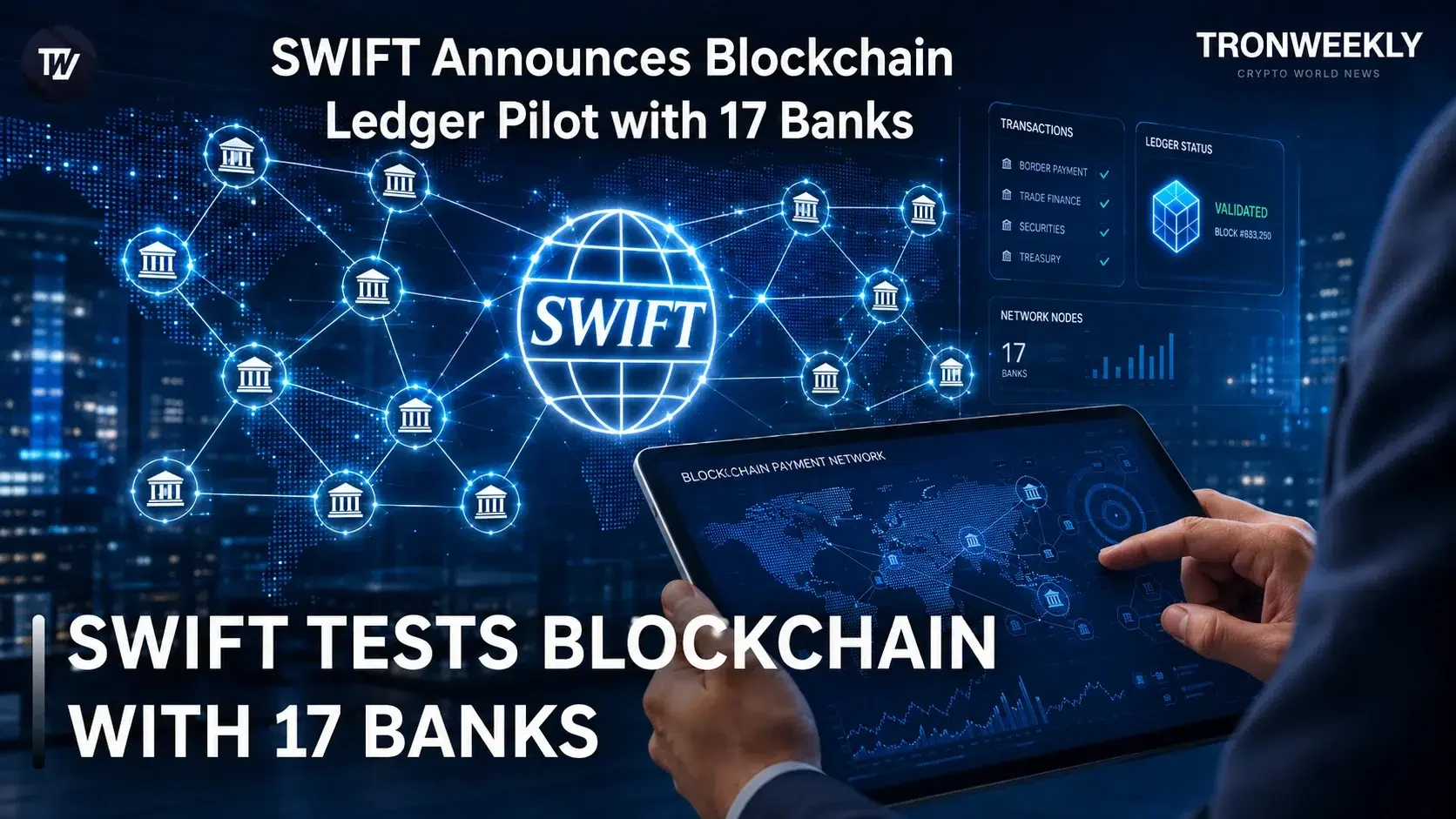SWIFT Announces Blockchain Ledger Pilot with 17 Banks