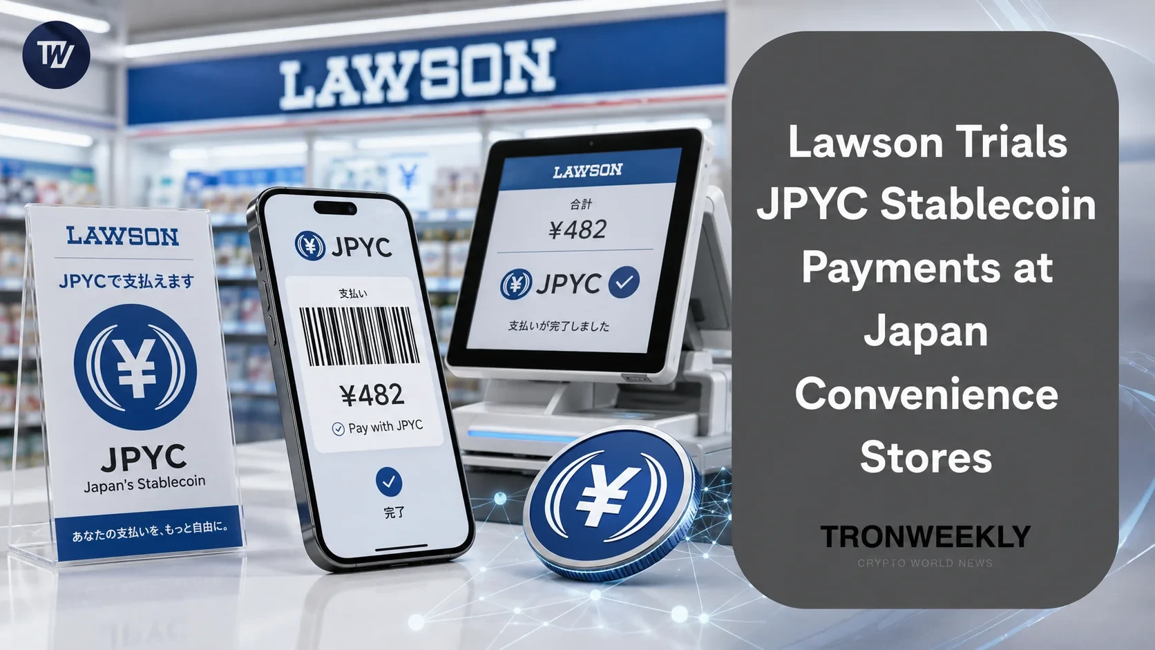 Lawson Trials JPYC Stablecoin Payments At Japan Convenience