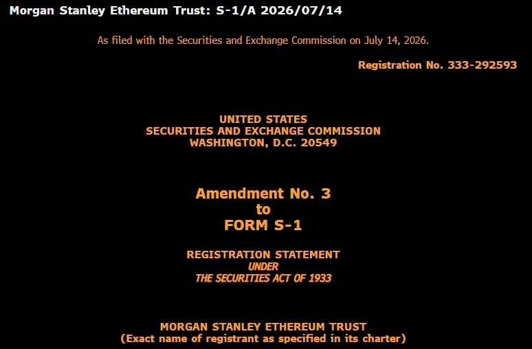Morgan Stanley Ethereum and Solana ETFs