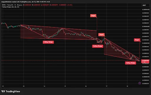 BONK Price Eyes Breakout as Bullish Wedge Forms