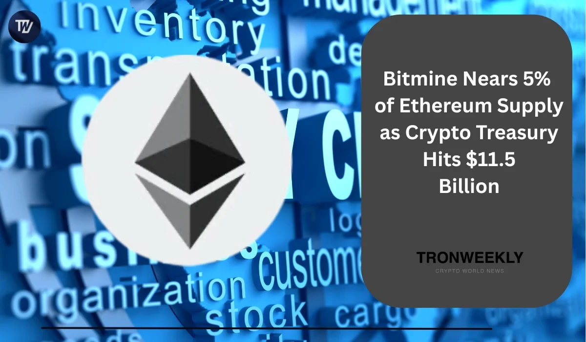 Bitmine Nears 5% Of Ethereum Supply As Crypto Treasury Hits $11. 5 Billion
