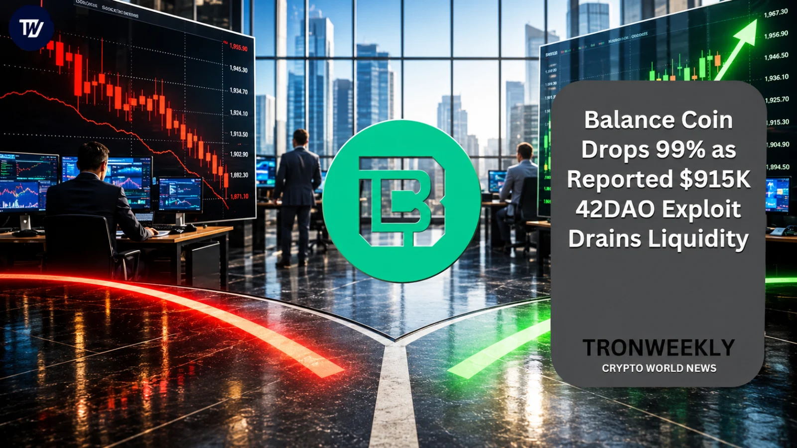 TronWeekly image used for Balance Coin depeg market context.