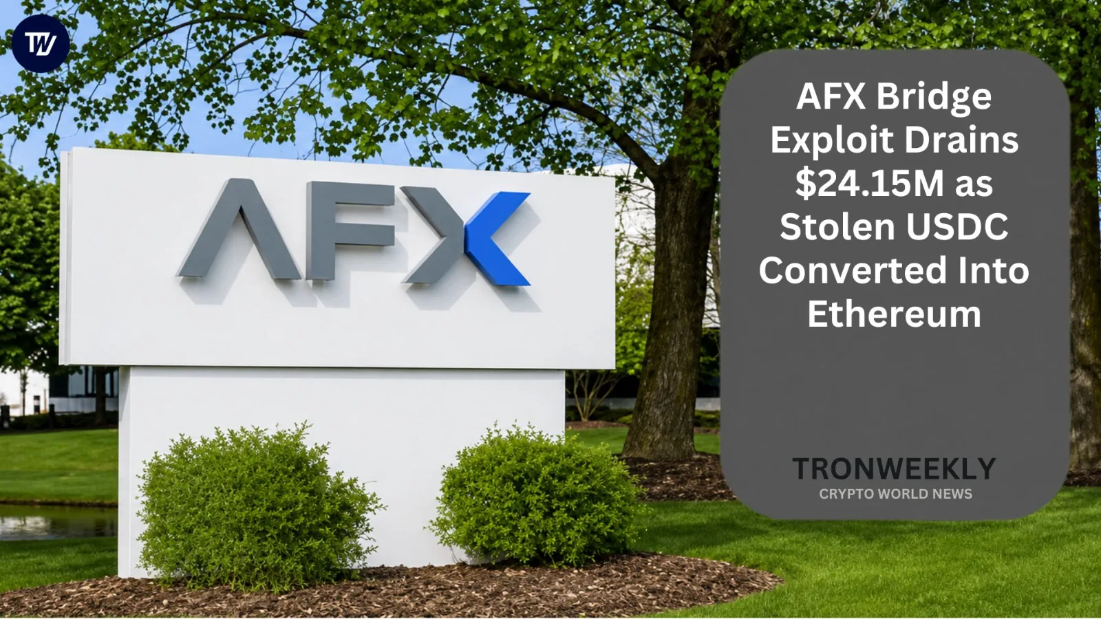 AFX Bridge Exploit Drains $24. 15M As Stolen USDC Converted Into Ethereum