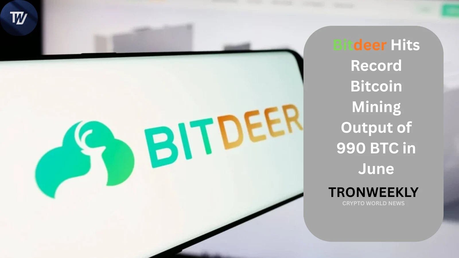 Bitdeer Hits Record Bitcoin Mining Output Of 990 BTC In June
