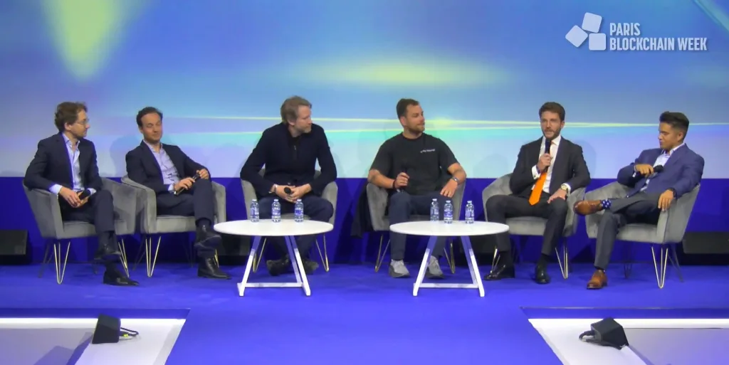 Executives discuss Bitcoin treasury strategies at Paris Blockchain Week 2026 panel event
