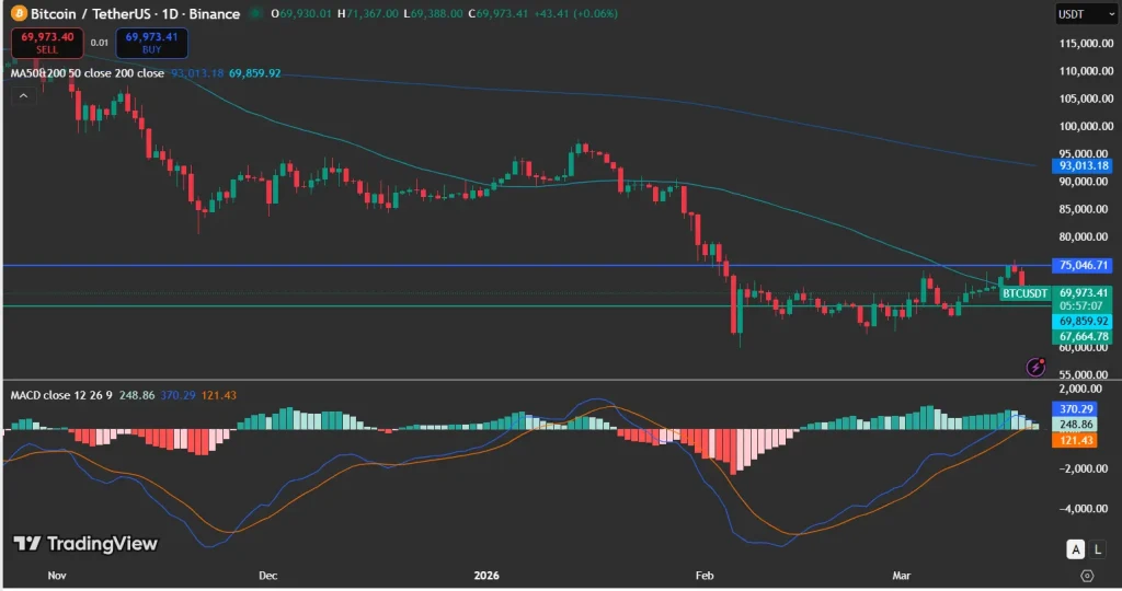 Bitcoin price analysis chart