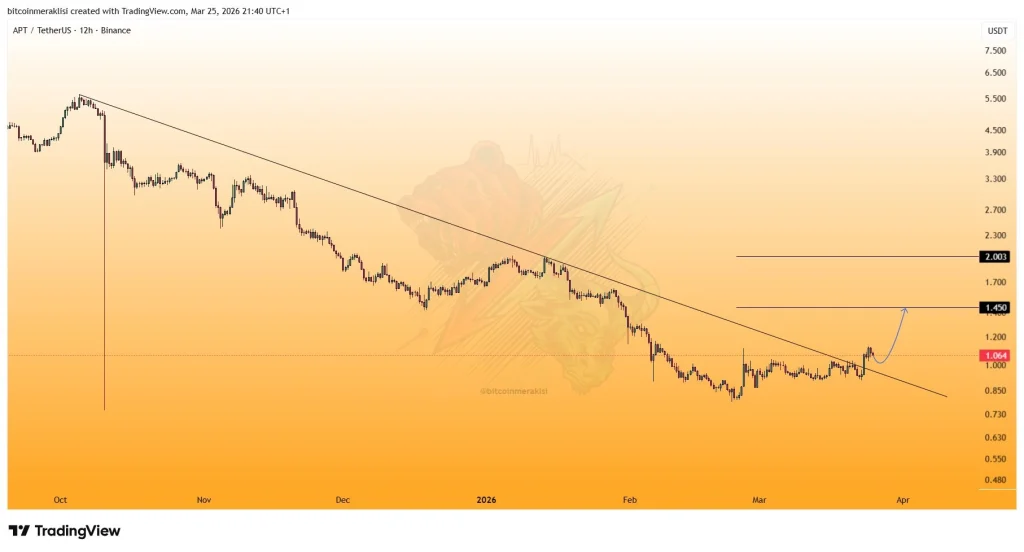 APT price prediction chart