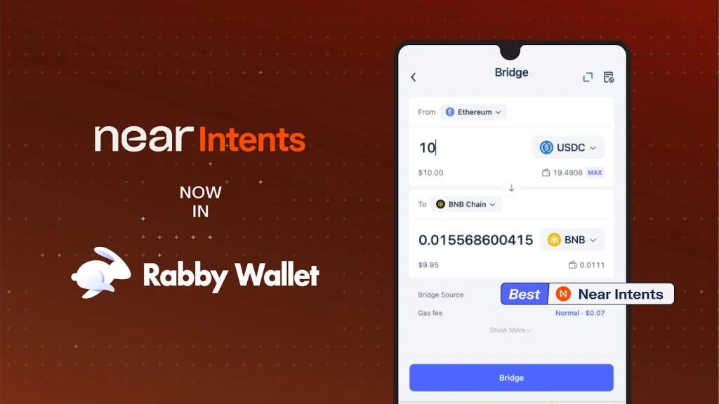 NEAR Intents has officially gone live on Rabby Wallet