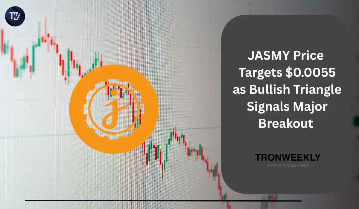 JASMY Price Targets $0.0055 as Bullish Triangle Signals Major Breakout