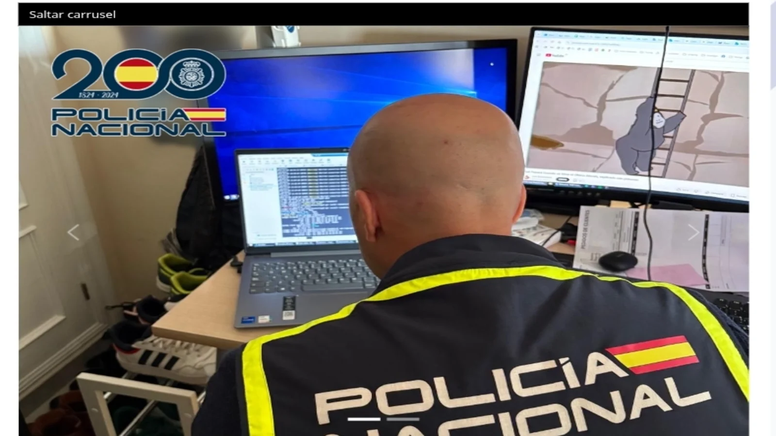 The Spanish Authorities looking into the illegal website.
Source: Interior.gob