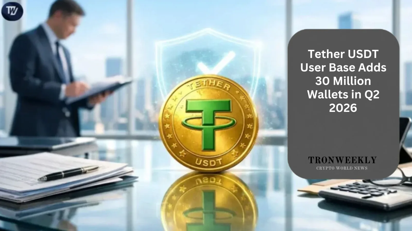 Tether USDT User Base Adds 30 Million Wallets in Q2 2026