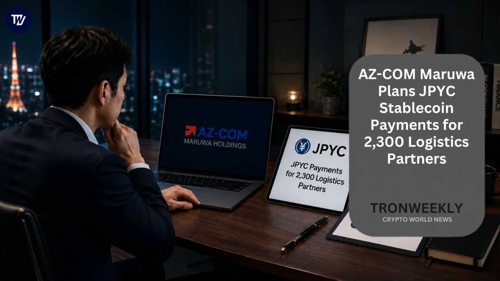 AZ-COM Maruwa Plans JPYC Stablecoin Payments for 2,300 Logistics Partners