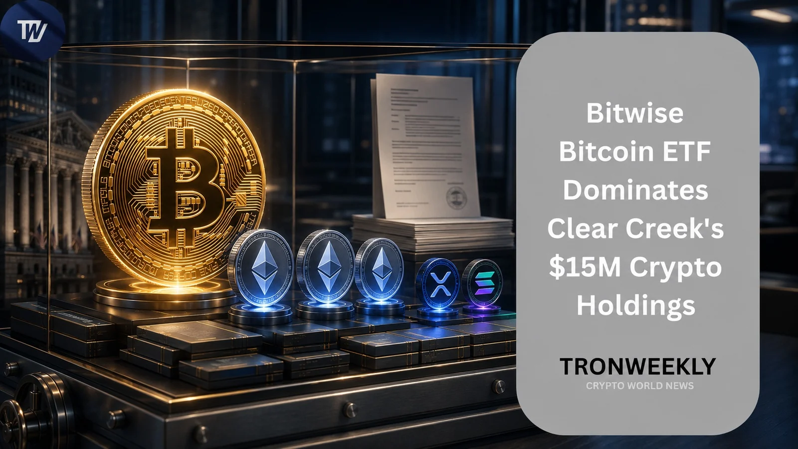 Bitwise Bitcoin ETF Dominates Clear Creek’s $15M Crypto Holdings
