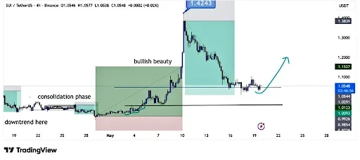 SUI Price Stabilizes at $1.04 Support: Is $1.20 Next?