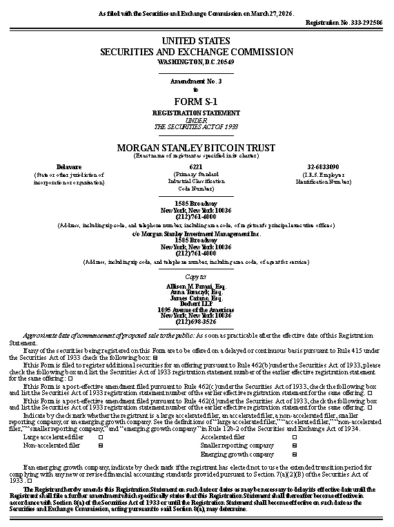 MORGAN STANLEY BITCOIN TRUST